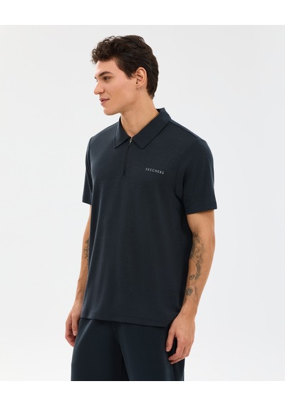 Skechers M Soft Touch Pique Polo Erkek Siyah Polo Yaka Tshirt S2610086-3817