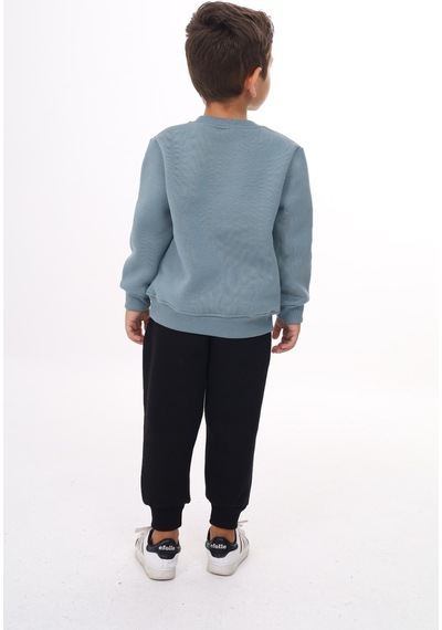 Toontoy Kids Toontoy Erkek Çocuk 2'li Takım Baskılı Bisiklet Yaka Asimetrik Sweatshirt & Beli Paçası Lastikli Cepli Jogger Eşofman Altı Açık Mavi Toontoy Kids Toontoy Erkek Çocuk 2'li Takım Baskılı Bisiklet Yaka Asimetrik Sweatshirt & Beli Paçası Lastikli Cepli Jogger Eşofman Altı Açık Mavi