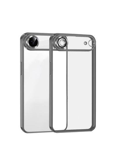 Apple iPhone Uyumlu  Uyumlu 17 Air Razer Lensli Silikon - Titan Gri