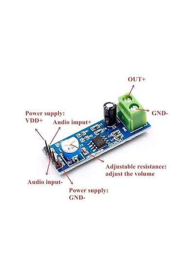 Lm386 5-12v Ses Amplifikatör Modülü
