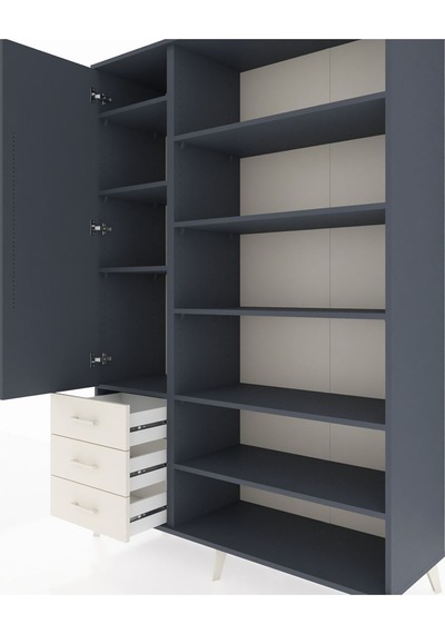 Hyperion Dolap 9 Raflı 3 Çekmeceli 3 Kapaklı 132x44x195 Antrasit-antrasit/aytaşı Antrasıt/aytası Hyperion Dolap 9 Raflı 3 Çekmeceli 3 Kapaklı 132x44x195 Antrasit-antrasit/aytaşı Antrasıt/aytası