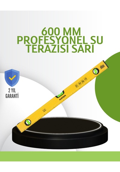 Depomıx Hassas Ölçüm Sağlayan 600 Mm Sarı Su Terazisi