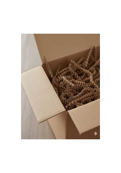 Kahverengi Kraft 25 Gr Kırpık Kağıt, Z Zigzag, Süs Hediye Kutu Dolgu Kağıt Kırpık Kutu İçi Süsleme