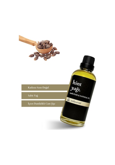 Sabunal Hint Yağı 100 ML - Saç Dökülme Karşıtı ve Saç Bakımı Doğal Yağ