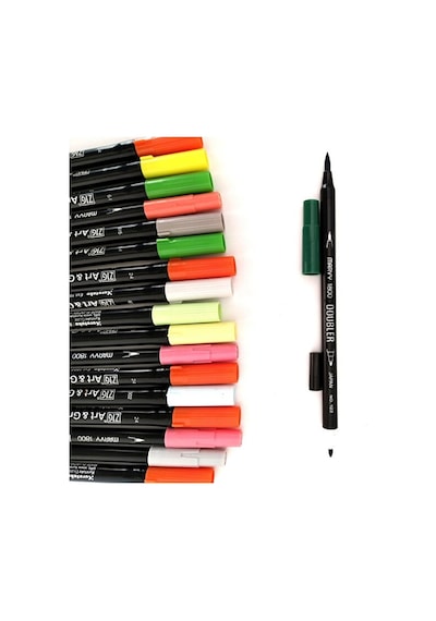 Zig Art&graphic Twin Tut-80 Ve Marvy Brush Kalem Seti-18 Adet Set