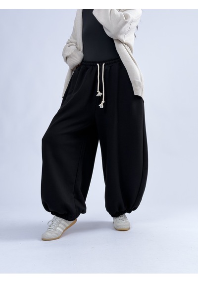Cocopelli Siyah Oversize Kadın Baggy Pantolon Coc3427