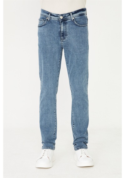 Mavi Düz Kesim Modern Jean Pantolon Mavi