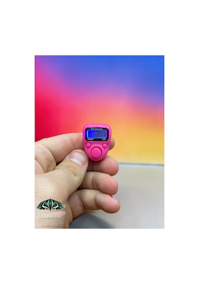 Yeni Nesil Mini Yüzük Model Led Li Zikirmatik Dijital Zikir Sayacı Pembe Çok Renkli