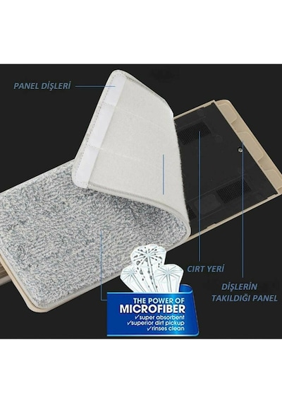 Spin Mop Tablet Mop Yedek Bezi 2 Adet