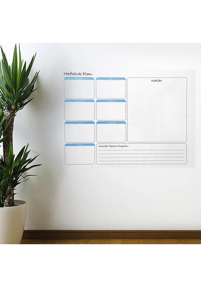 Stickerı Takvim X 56 Cm 70 Cm Haftalık Planlayıcı Manyetik Duvar