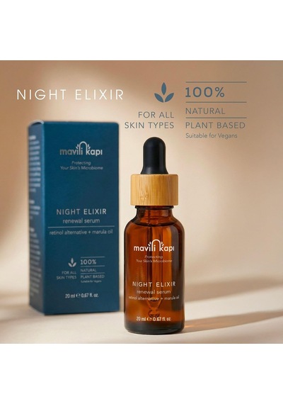 Night Elixir Yenileyici Gece Serumu Doğal Retinol Alternatifi Bakuchiol %100 Doğal Mikrobiyom Dostu
