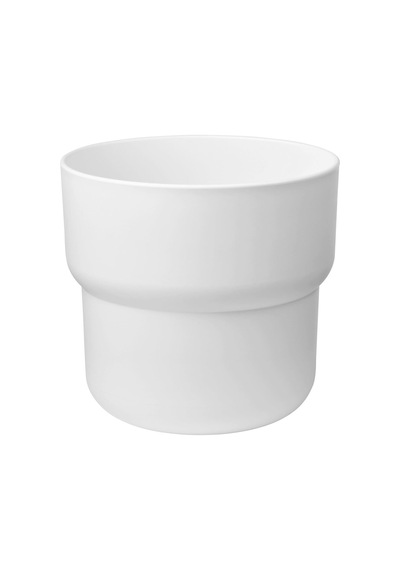 Plastik Saksı, Beyaz, 24 Cm 3 Adet