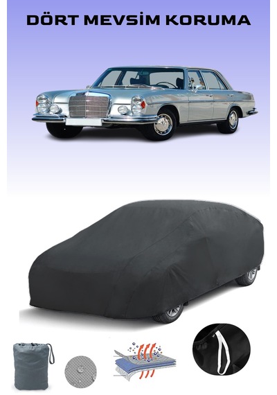 Siyah, Mercedes S-serısı W108/w109 1965 - 1972, Araba Brandası, Oto Örtüsü, Araba Çadırı Siyah