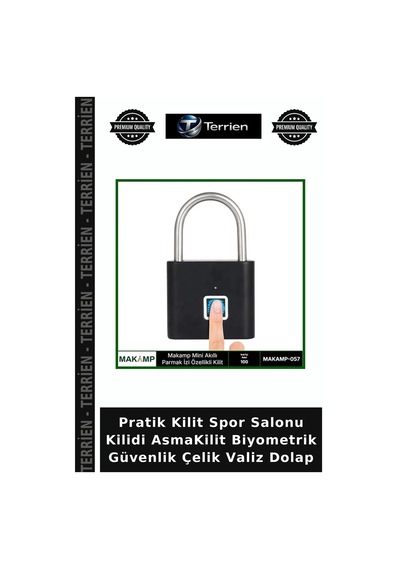 Pratik Kilit Spor Salonu Kilidi Asmakilit Biyometrik Güvenlik Çelik Valiz Dolap