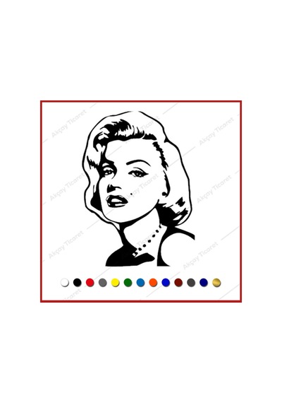 Marilyn Monroe Sticker Oto Sticker Arma Sticker