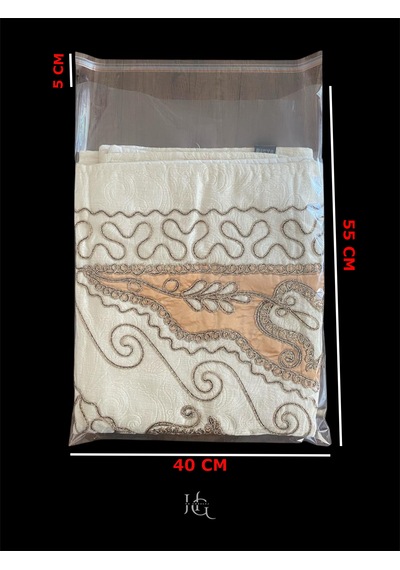 Hg Ambalaj 50 Adet 40 60 Cm Bantlı Opp Jelatin Poşet, Şeffaf Yapışkanlı Poşet 40x55 5 Cm Kapak