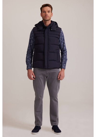Ysf Erkek Lacivert Regular Fit Yelek
