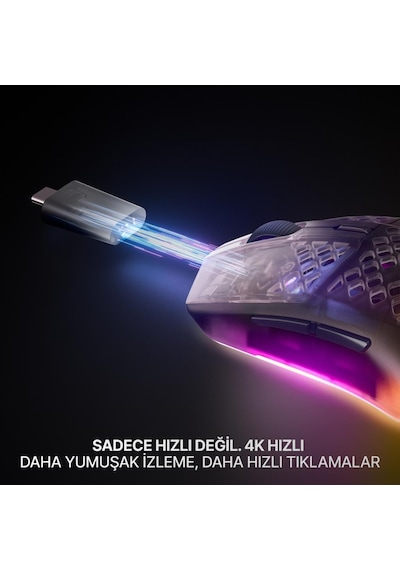 Steelseries Aerox 3 Wireless Gen 2 - Shadow 4K Kablosuz Gaming Mouse