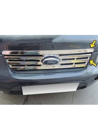 Ford Connect 2009-2013 Krom Ön Panjur+kaput Çıtası 2 Parça Paslanmaz Çelik