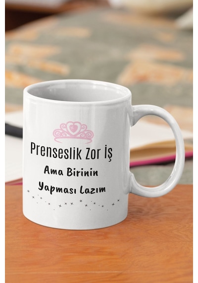 Prenseslik Zor İş Ama Birinin Yapması Lazım Baskılı Komik Hediyelik Kupa Bardak Beyaz