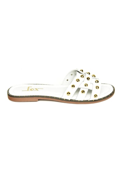 Fox Shoes U291100003 Beyaz Hakiki Deri Kadın Terlik Beyaz-hakiki Deri Çok Renkli