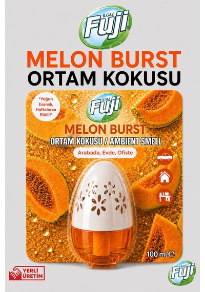 Ilgaz Fuji Kavun Kokulu Araç, Wc, Oda Ve Ortam Kokusu 100 Ml Melon Burst Kalıcı Kavanoz Koku