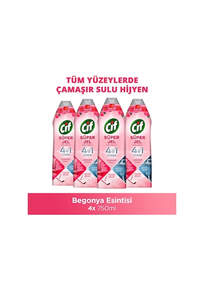 Cif Jel Yüzey Temizleyici Çiçek Ferahlığı 750 Ml X4 Diğer
