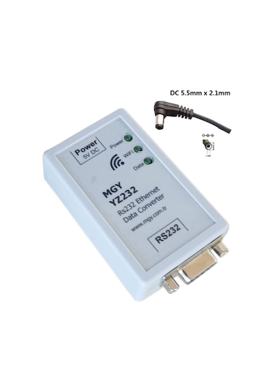 Kablosuz RS232 Veri İletişimi YZ232 WiFi TCP232