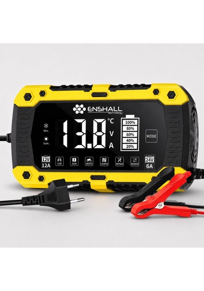 12v 12a / 24v 6a Akıllı Hızlı Akü Şarj Cihazı - Lifepo4, Jel, Agm Ve Kurşun Asit Akü Şarjör Ve Onarım Cihaz