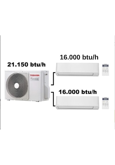 Toshiba 2M 16000 Btu Ve 16000 Btu Iç Üniteli Multi Klima