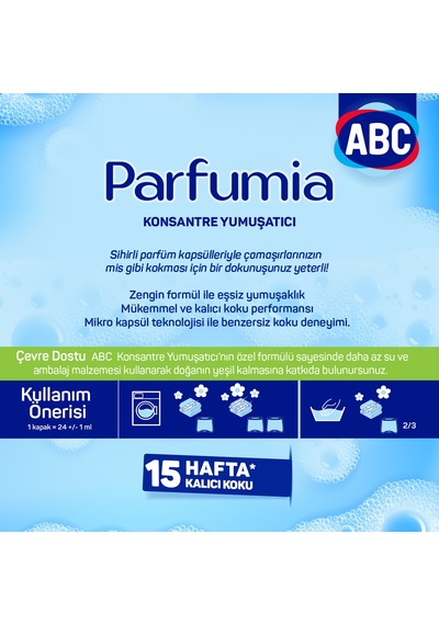 ABC Parfumia Konsantre Çamaşır Yumuşatıcısı Tutkulu Dahlia 4 x 1440 ML