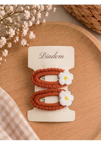 Diadem Aksesuar Diadem El Örgüsü Küçük Papatya Kiremit