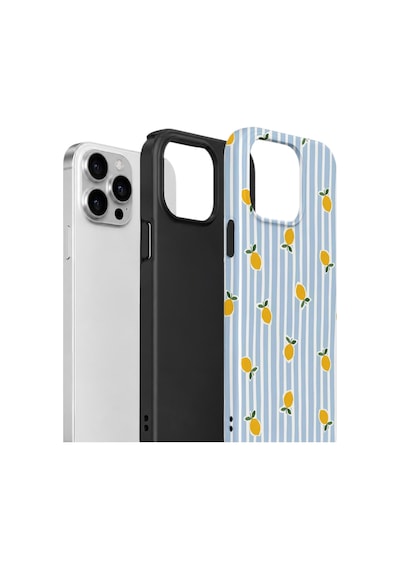 Apple iPhone Uyumlu 13 Pro Vorian Çift Katmanlı Kılıf Tiny Lemon Rain