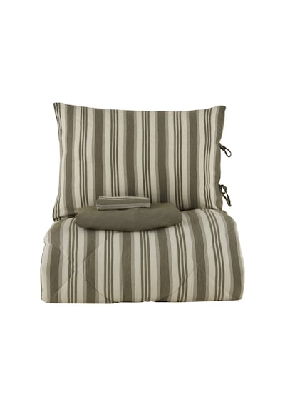 Karacahome Sarah Anderson Barlet Tek Kişilik Comfort Set Çizgili Yeşil