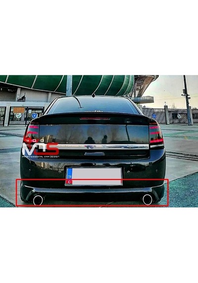 Opel Vectra Uyumlu C Arka Tampon Eki Çift Çıkış Fiberglass Boyasız