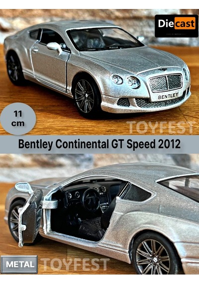 2012 Bentley Continental Gt Speed Çek Bırak Kapıları Açılabilen Metal Model Araba - Metalik 11.5 Cm