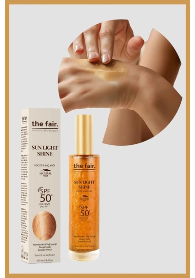The Fair Sun Light Shine Saç ve Vücut Yağı SPF50+ 100 ML