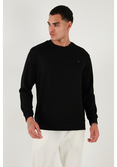 Buratti Regular Fit Bisiklet Yaka Uzun Kollu Erkek Sweat 5901066 Siyah