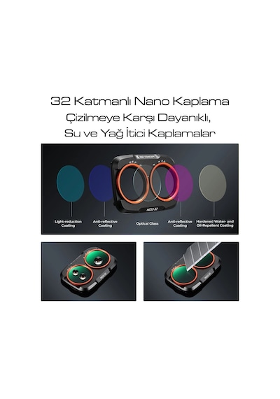 K&f Concept Osmo Pocket 4p Uyumlu Nd2-32 Filtre Osmo Pocket 4 Pro Değişken Ayarlanabilir 5 Stop Nd2-32 Filtre