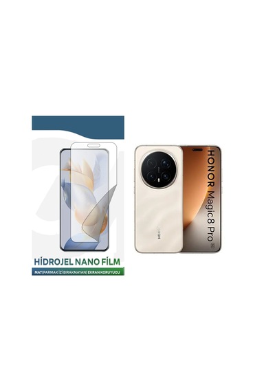 Honor Magic 8 Pro İle Uyumlu Mat Hidrojel Nano Film Ekran Koruyucu Tempered Cam Değildir