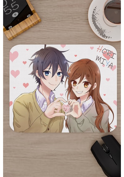 Horimiya Anime V2 - 22x18 Gaming Kauçuk Kaymaz Taban Mouse Pad Fare Altlığı