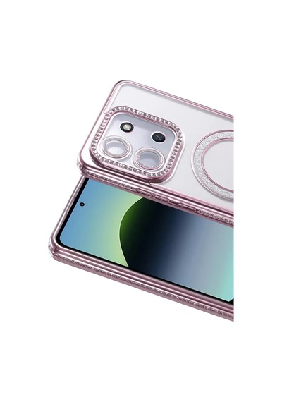 Newface Xiaomi Redmi 15c 4g Joke Simli Magneticsafe Kılıf - Pembe