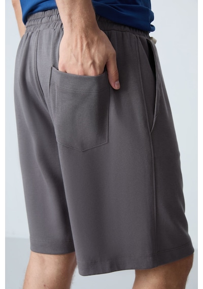 Air Jones Tommy Life Koyu Gri Pamuklu Kalın Yumuşak Dokulu Standart Fit Basic Erkek Şort - 81275 Koyu Gri Air Jones Tommy Life Koyu Gri Pamuklu Kalın Yumuşak Dokulu Standart Fit Basic Erkek Şort - 81275 Koyu Gri