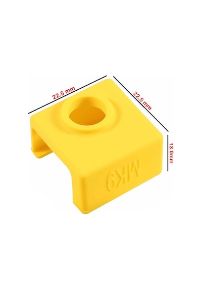 Koodmax 3 Adet E3d-v6 Sıcaklığa Dayanıklı Mk8 / Mk9 Alüminyum Isıtıcı Blok Silikon Kılıfı - Sarı