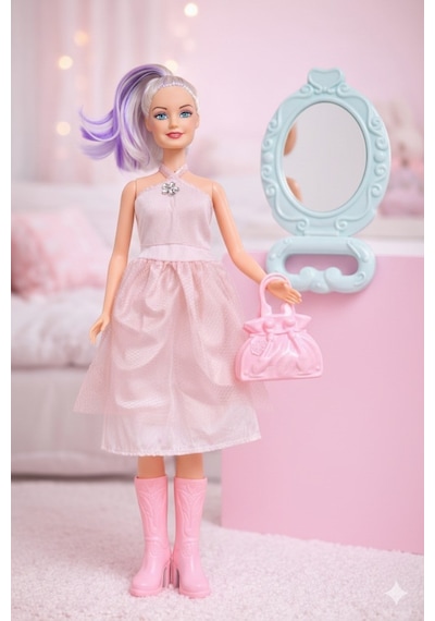 Moda Seti - Aksesuarlı 30 Cm Bebek Seti Lisinya