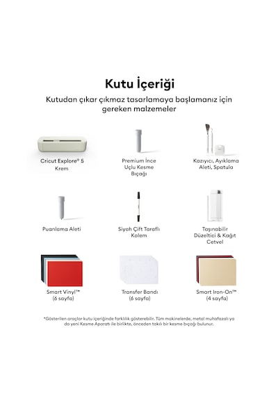 Cricut 2012405 Explore 5 Başlangiç Paketi Kesi Ci Maki Ne + Sarf Malzemeler Paketi