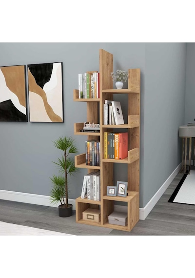 Reyo Home Enda Pamfilya 10 Bölmeli/raflı Kitaplık Atlantik Çam