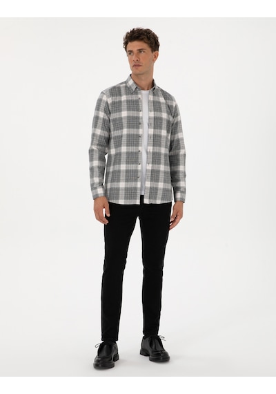 Pierre Cardin Erkek Gri Gömlek Desenli 50311114-vr024 Gri