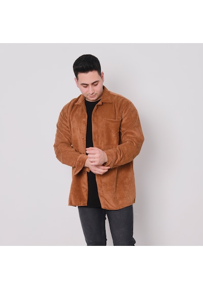 Fkfashion Kadife Gömlek 22FK0114 Kiremit