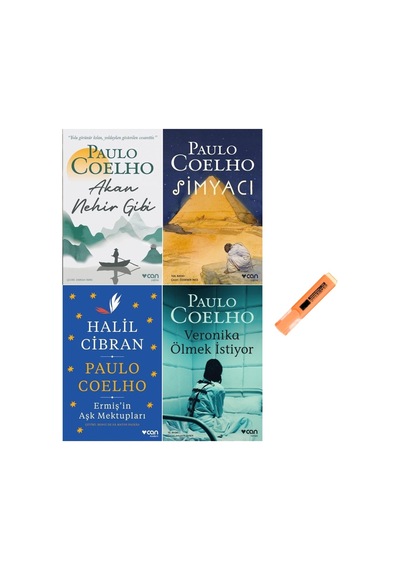 Paulo Coelho 4 Kitap Set / Akan Nehir.. + Simyacı + Halil Cibran + Veronika Kalem Hdy